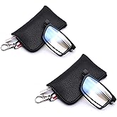 GOOSEN Reading Glasses for Women Men, Keychain Bags Compact Folding Readers, Clear Lens Blue light Glasses Spring Hinge