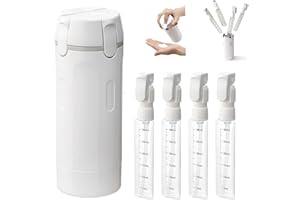 4 in 1 Travel Dispenser Bottle, 30ML 4 Pack Refillable Toiletries Bottle, Portable with Scale Push-Down Leak Proof Travel Siz