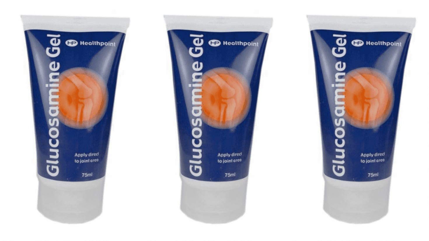 Healthpoint Glucosamine Gel 225 ml Total Apply Direct to Joint Area Handy Sized Tubes x 3