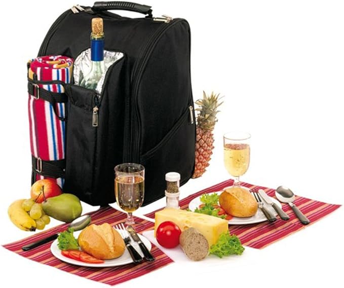 Picnic Backpack for 2 People with Fleece Blanket & Chiller Compartment Amazon.co.uk Clothing