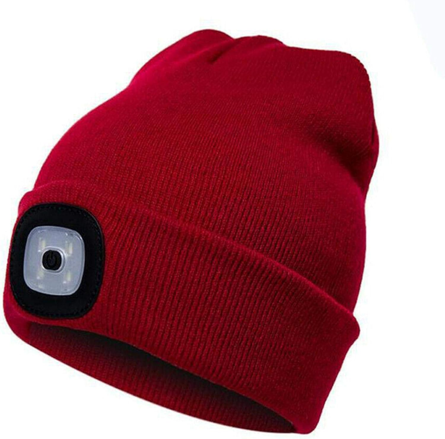 通用 New LED Lighted Beanie Cap Warm Beanies Men Women Knitted Hat Unisex