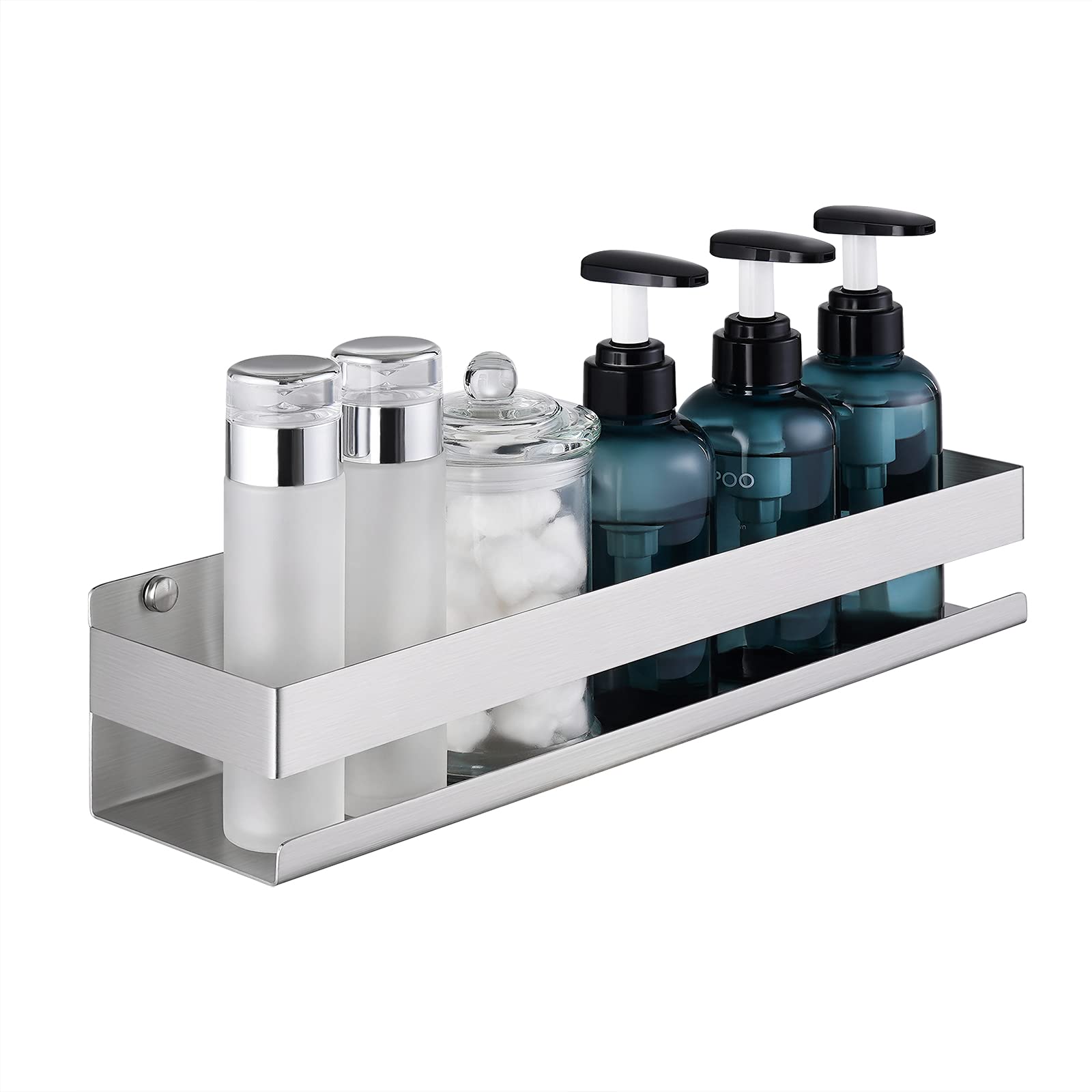 KES Shower Shelf 40CM Bathroom Shelf Shower Organiser, SUS304 Stainless Steel Shower Caddy Bathroom Storage Brushed Steel Wall Mounted, BSC205S40B-2