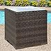 Best Choice Products Wicker Rattan Side Table Outdoor Patio Furniture Garden Deck Pool