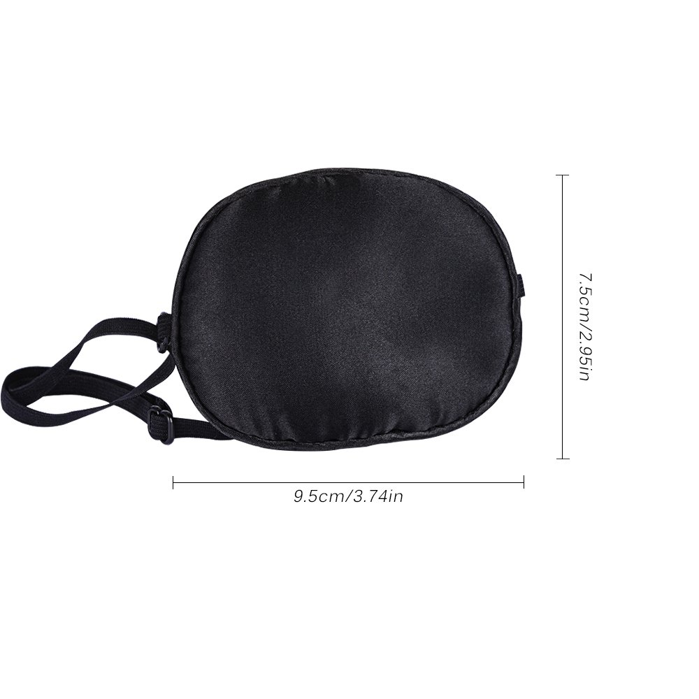 eZAKKA Silk Eye Patch for Adults, 2 Pieces Elastic Eyepatch Lazy Eye Patches for Amblyopia Strabismus, Black and Pink : Beauty