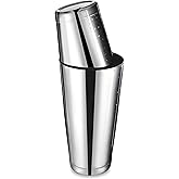 Boston Cocktail Shaker, Drink Mixing Set (18oz & 28oz) Weighted Stainless Steel Shaker Tins, Cocktail & Martini Mixed Drink Shakers, Essential & Professional Bar Tools For Bartending