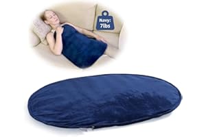 LOFE Weighted Lap Pad 7lbs - Weighted Lap Blanket with a Velvet Cover, Small Weighted Blanket, Portable Travel Weighted Blanket, Weighted Lap Pad for Relaxing, 29''x24''