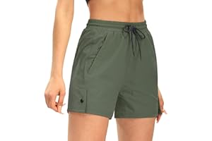 AFITNE Women's 4" Hiking Shorts Quick Dry Lightweight Outdoor Shorts Travel Athletic Golf Shorts with Pockets Water Resistant