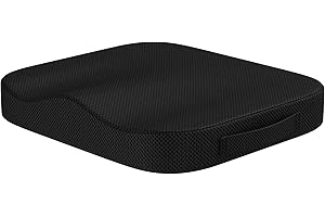 Portable Seat Cushion for Office Soft Memory Foam Seat Cushion Non Slip Bottom with Carry Handle,Washable Cover，Comfortable C