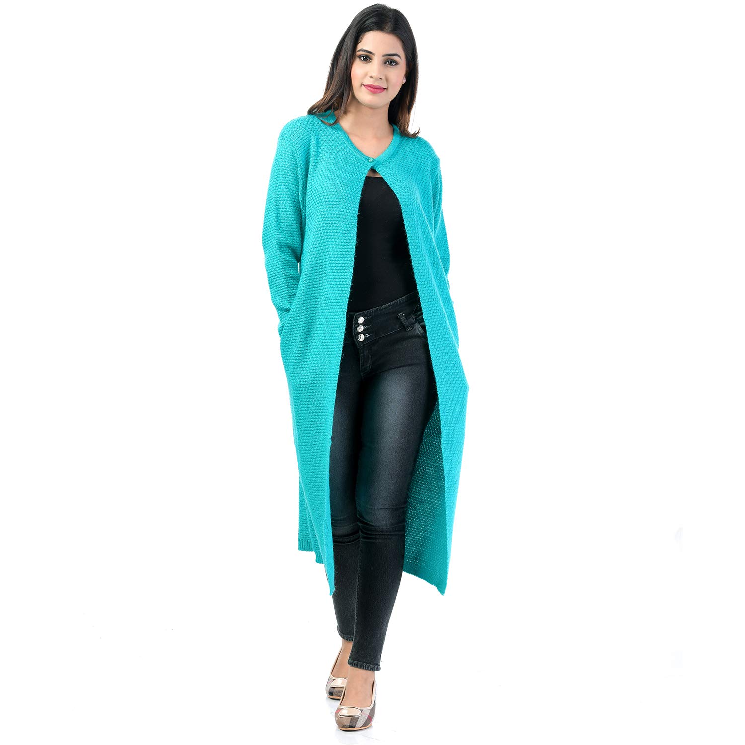 dynamis women winter sweater turquoise