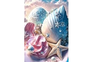 RYMILIE Diamond Painting Kits for Adults - Seashells DIY 5D Diamond Art Kits Full Drill Diamond Dots Paintings with Diamonds Gem Art and Crafts Home Decor 12x16inch