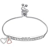 INSPIRED VOICES Sterling Silver Plated Charm Bracelets for Women - Easy Adjustable Bracelets
