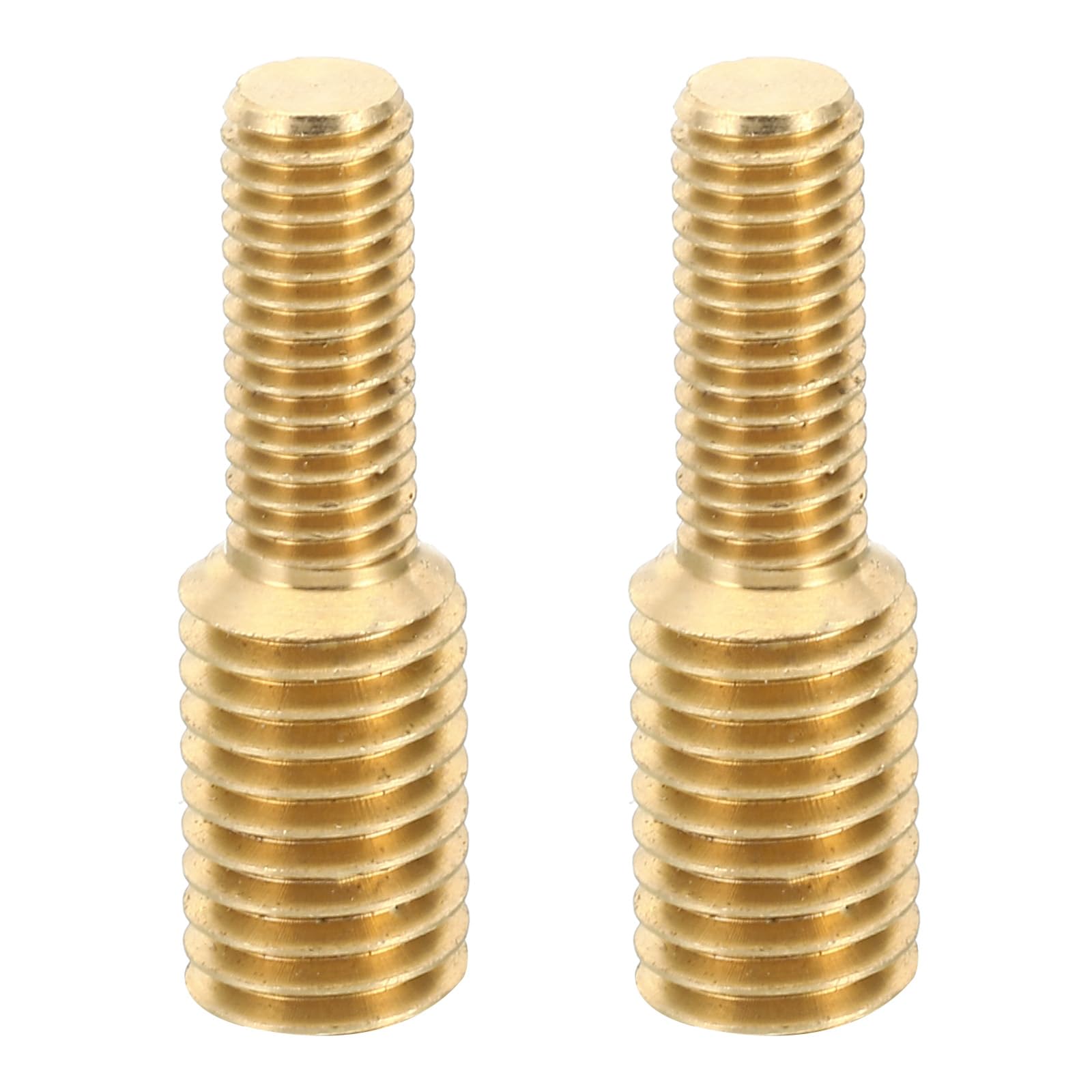 PATIKIL M8x20mm to M12x20mm Double End Threaded Stud Screw Bolt, 2 Pack Brass Rod Bolts Thread Reducer Adapter for Furniture Fastener, Hardware Connector
