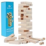 SpeedArmis Mini Tumble Tower, 54PCS Wooden Stacking