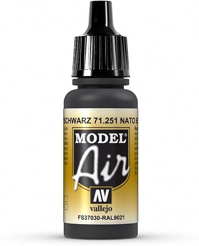 Vallejo Model Air NATO Black 17 ml Acrylic Paint Airbrush Pre-Thinned