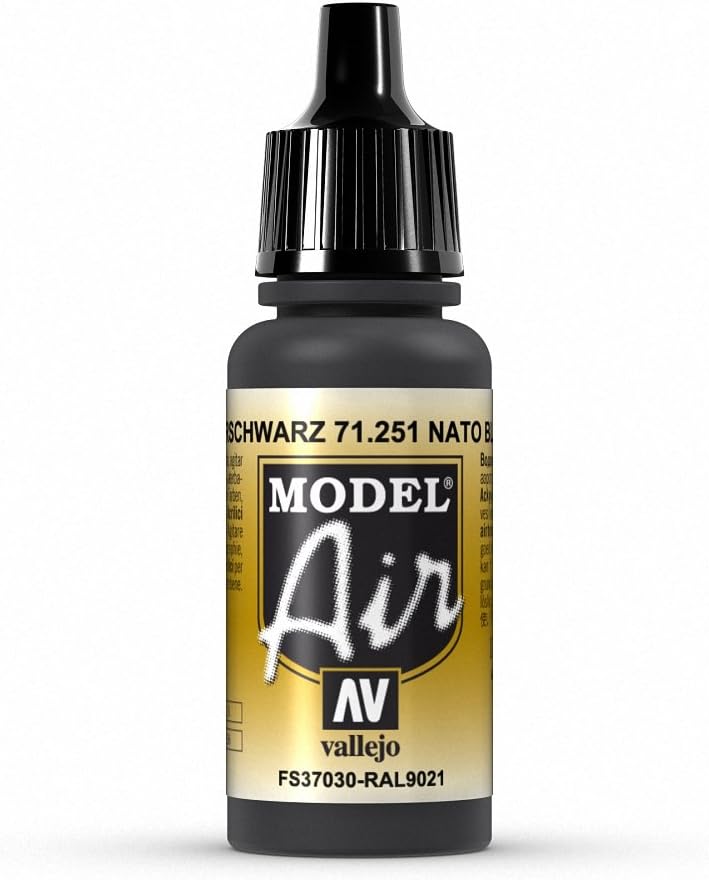 Vallejo Model Air NATO Black 17 ml Acrylic Paint Airbrush Pre-Thinned