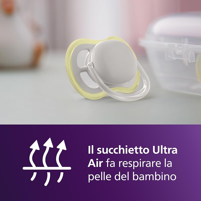 Avent Natural Response set regalo per bambini: 2 biberon Natural Response da 260 ml con tettarella flusso 3 (1m+), 4 ciucci ultra air (modello SCD837/13)