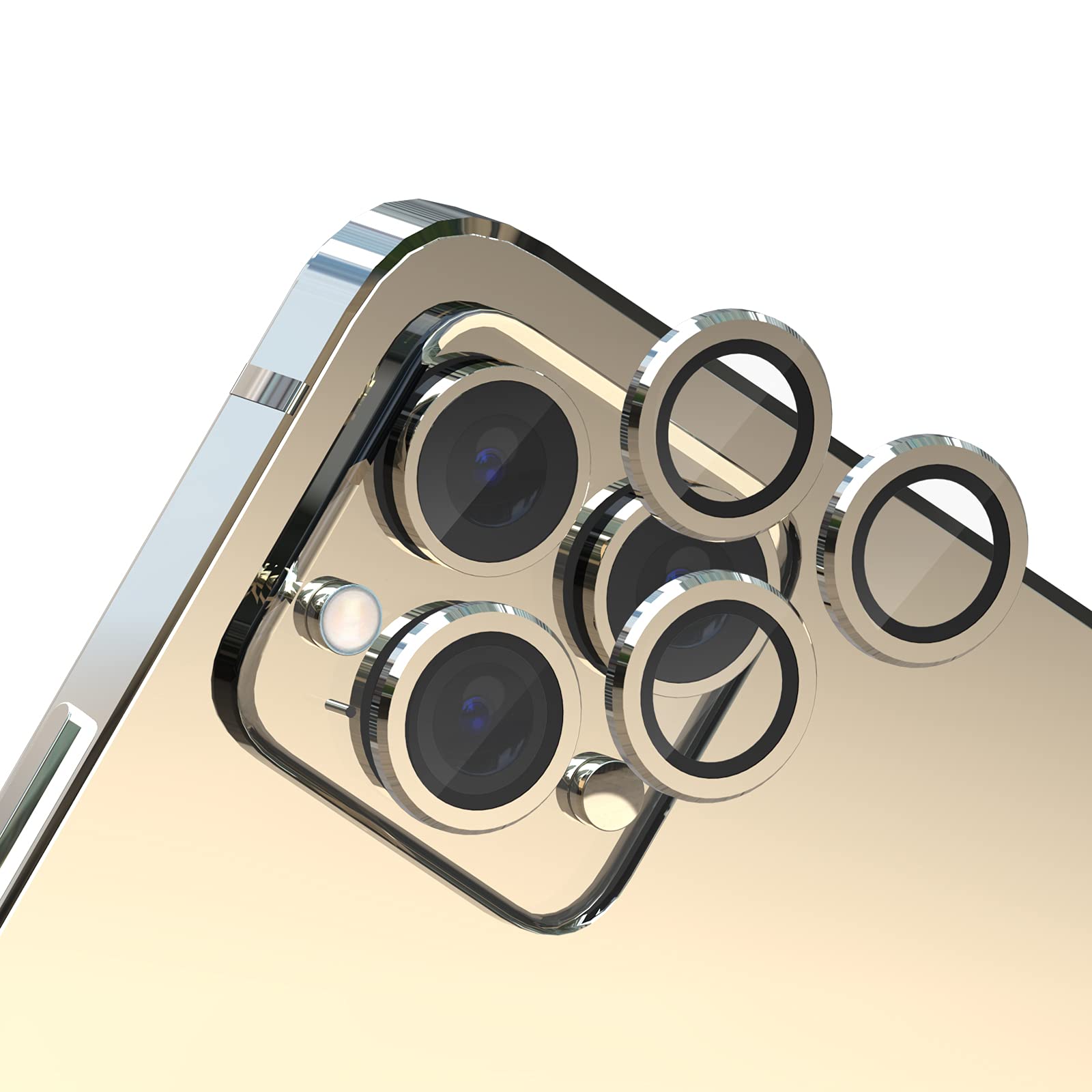 Traboto Camera Lens Protector for iphone 12 pro （6.1 inch,Premium HD Tempered Glass Aluminum Alloy Lens Screen Stiker Cover Film，Camera Lens Cover Full Scratch Protection