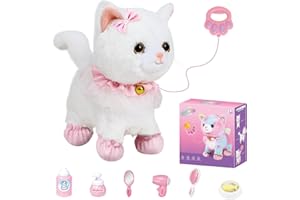 Bilinott Kids' Touch & Voice Controlled Walking Cat Toy - Lifelike, Meows, Wags Tail, Ages 3-7