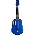LAVA U Carbon Fiber Ukulele with Effects Concert Travel Ukulele with Case Pick and Charging Cable (FreeBoost, Sparkle Blue, 23-inch)