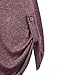Nomorer Women's Scoop Neck Pleated Front Rolled Up Sides By Button Tops