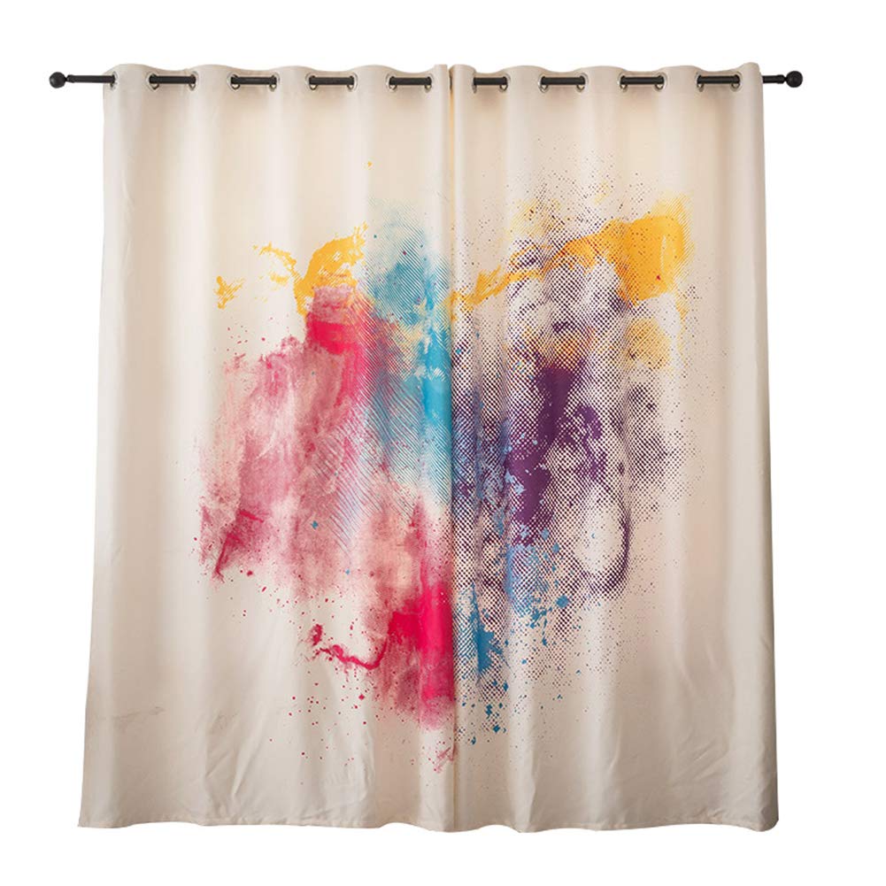 Amazon Com Uben White Color Smoke Abstract Painting Curtain