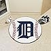 FANMATS 6381 Detroit Tigers Baseball Shaped Accent Rug - 27in. Diameter - D Primary Logo
