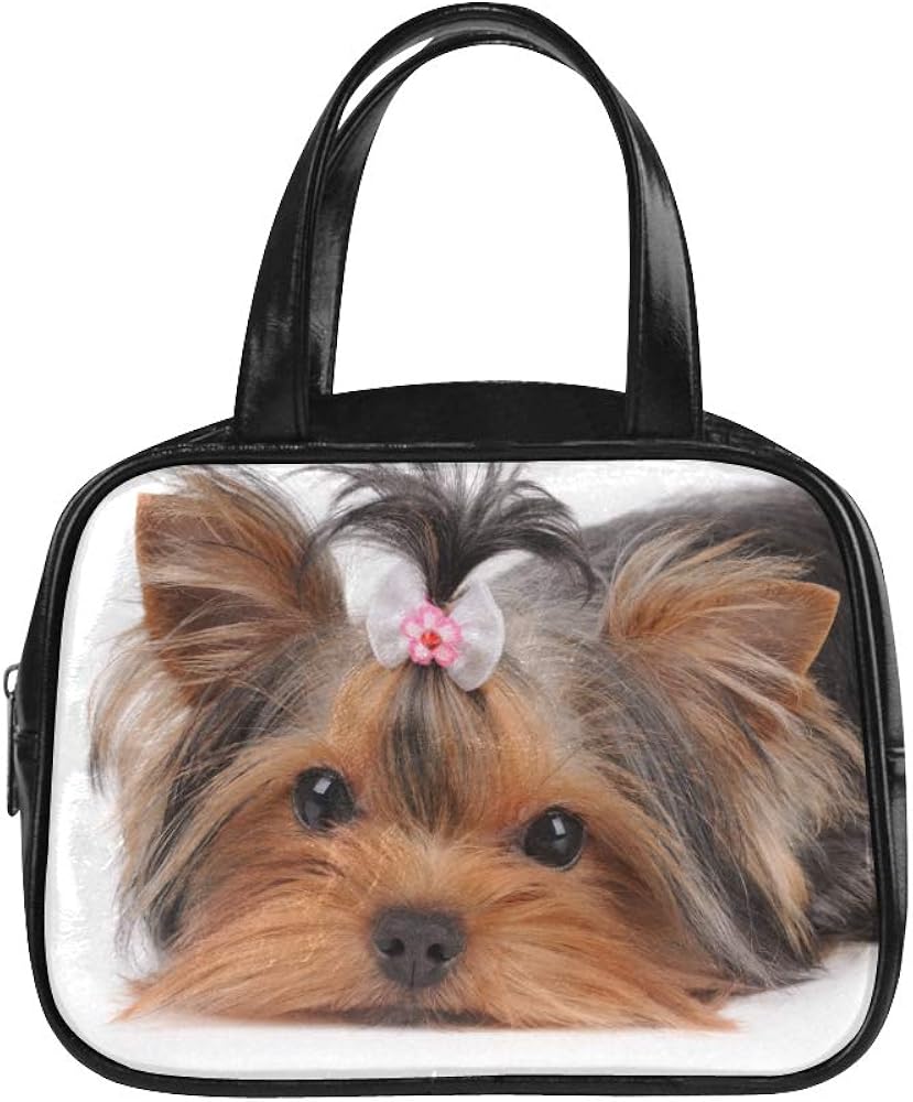 Lady Handbag Wondering Dog Cute Puppy Casual Tote Bag Fashion Women Bag Pu Leather Top Handle