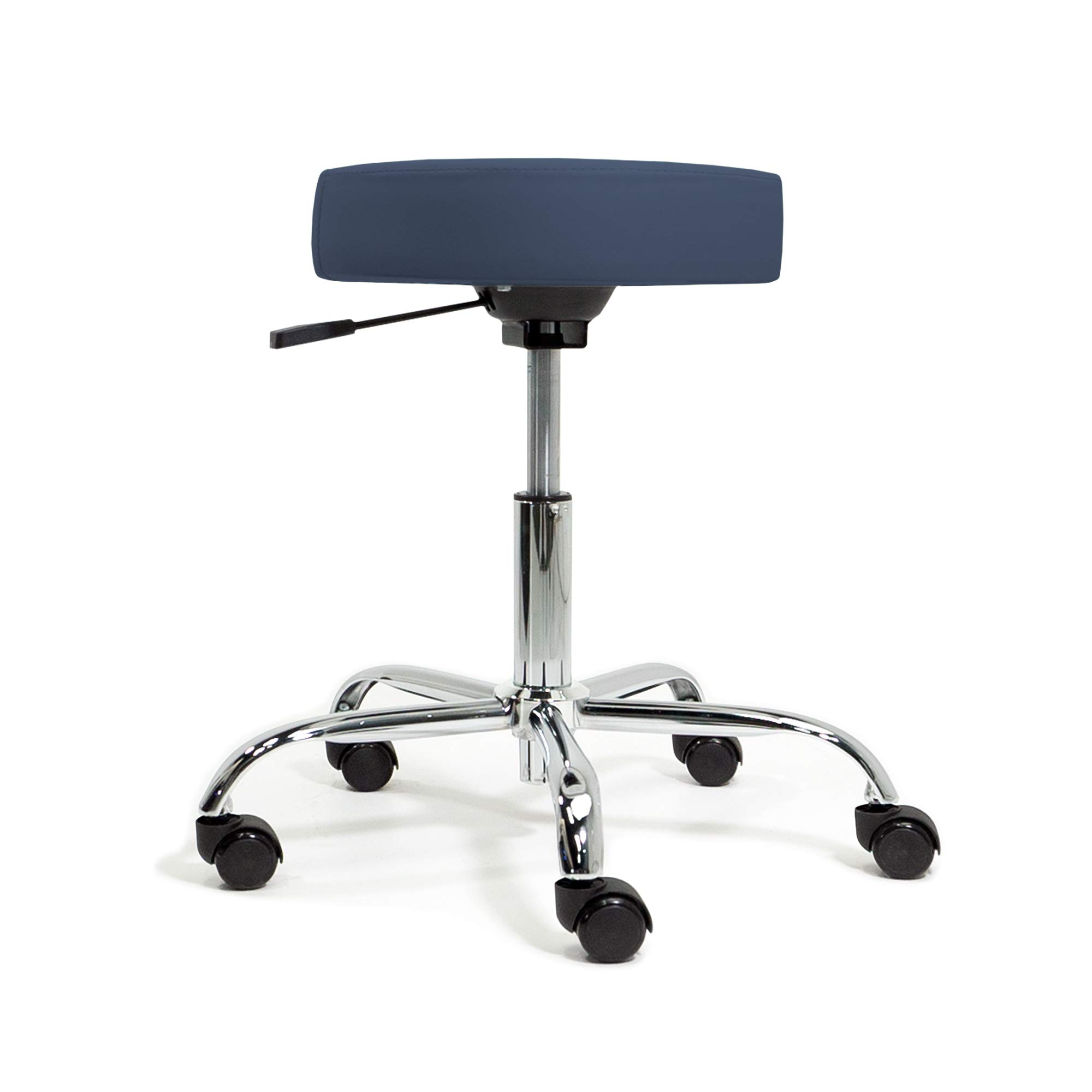 EARTHLITE Pneumatic Massage Salon Rolling Stool with Backrest - No Leaking (vs. Hydraulic), Adjustable, CFC-Free, Medical Spa Facial Chair