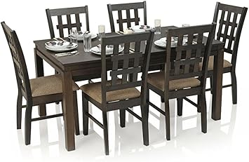 Royaloak Daisy Six Seater Dining Table Set (Walnut)