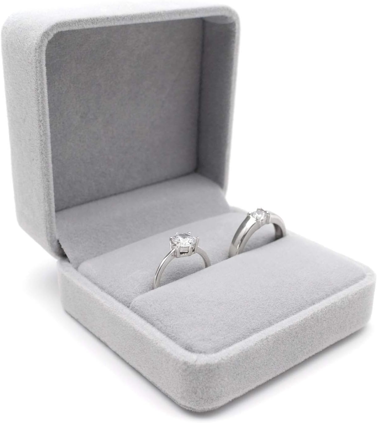 velvet double ring box