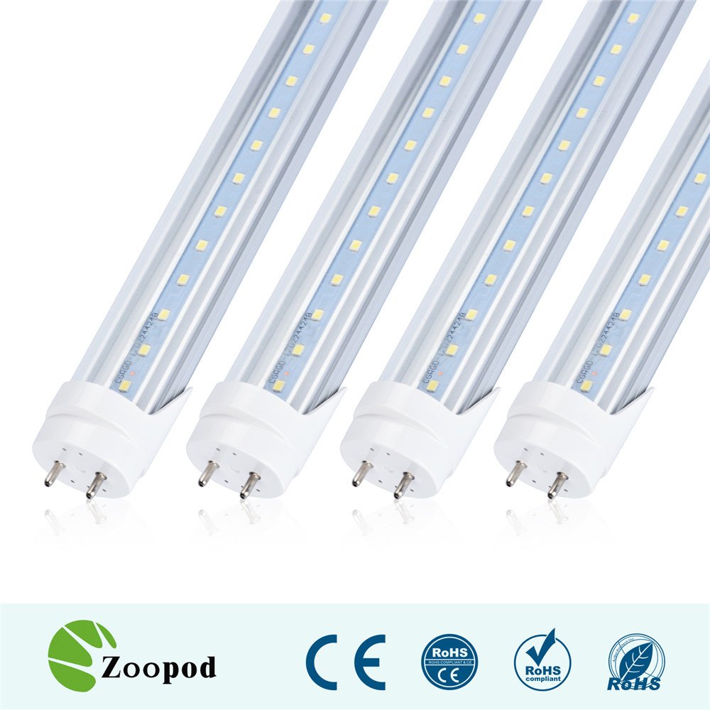 zoopod T8 LED Tube Light 4ft To Replace Fluorescent. Tubes 6000k 6500k