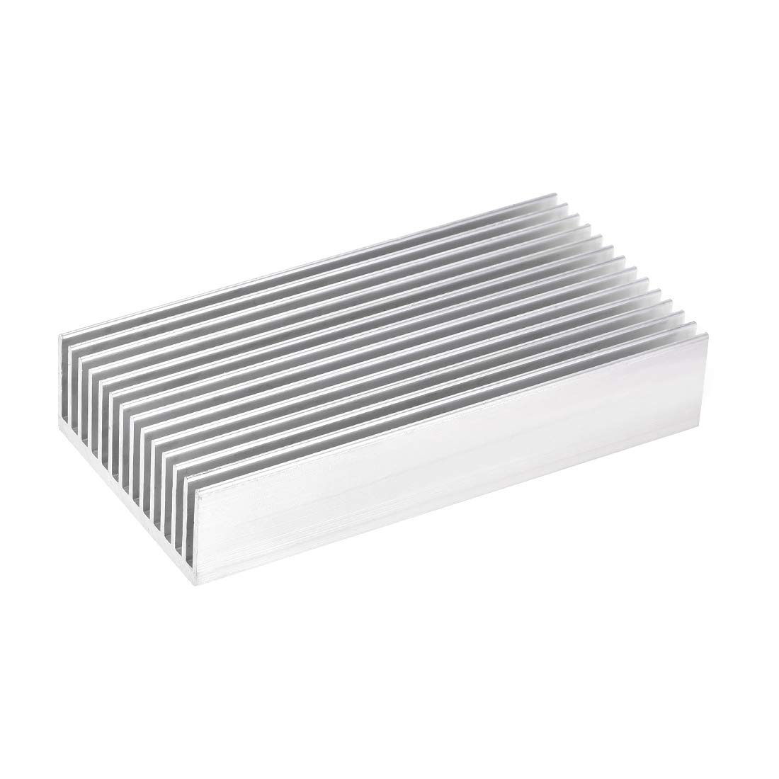 sourcing map Electronics Cooler Heatsink for MOS GPU IC Chip Silver 100 x 50 x 20 mm