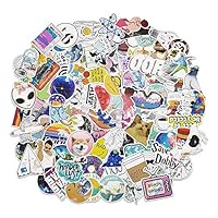 motoeye Cute Trendy Water Bottle Stickers,Aesthetic Vinyl Decal Sticker for Teens,Girls and Women Fits Hydro Flash,Laptop,Luggage,Guitar,Phone 103 pcs