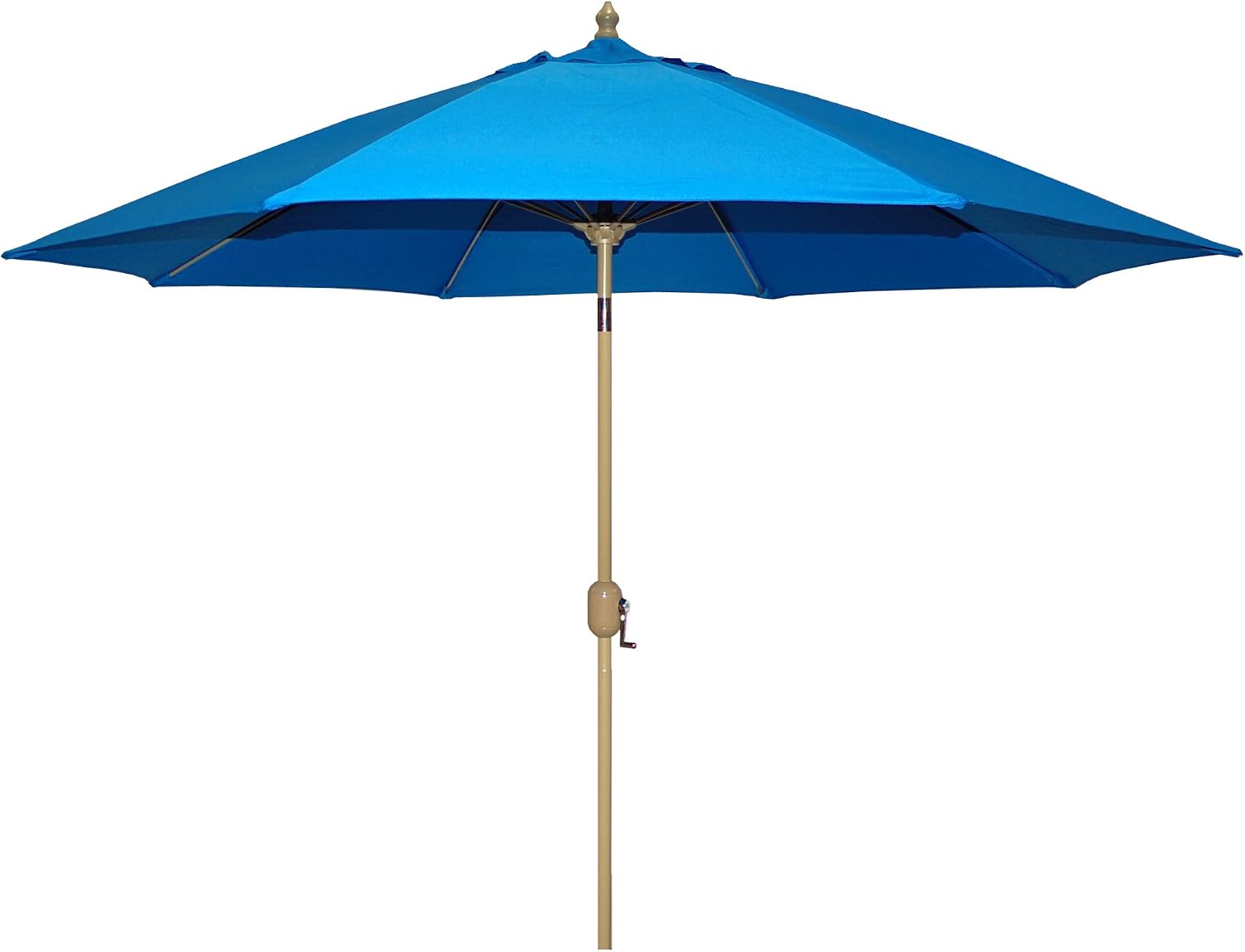 Amazon Com Tropishade Auto Tilt 9 Ft Aluminum Umbrella 8 Ribs With Royal Blue Poly Cover Garden Outdoor