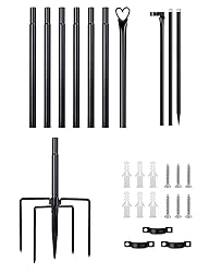 LOPANNY String Light Poles - 9.8FT Light Poles for