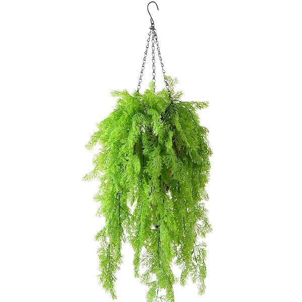 ZFPROCESS ARTIFICIAL FAUX HANGING PLANTS BASKET FOR SPRING...