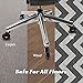 RevoSmooth Premium Rubber Office Chair Caster Replacement, Set of 5 (3