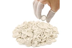 WEELIKMA Finger Cots Latex Finger Protectors Disposable Finger Gloves 100g Finger Condom for Cleaning, Semiconductor, Crafting, Painting, Beauty Industrial Apply. (Approx.220 PCS M)