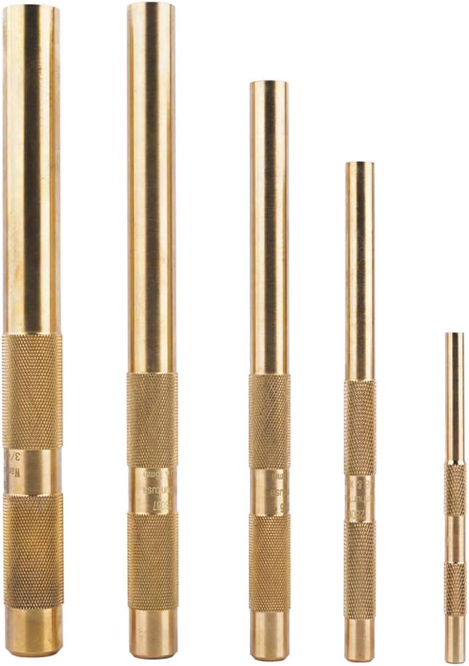 JDAMALEYWO Brass Drift Punch Set (5 Piece)