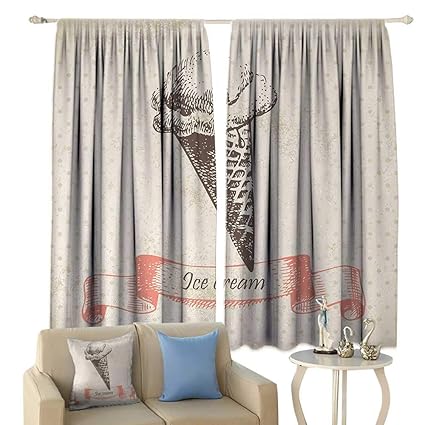 Amazon Com Fengruiyanjing Ice Cream Waterproof Window Curtain