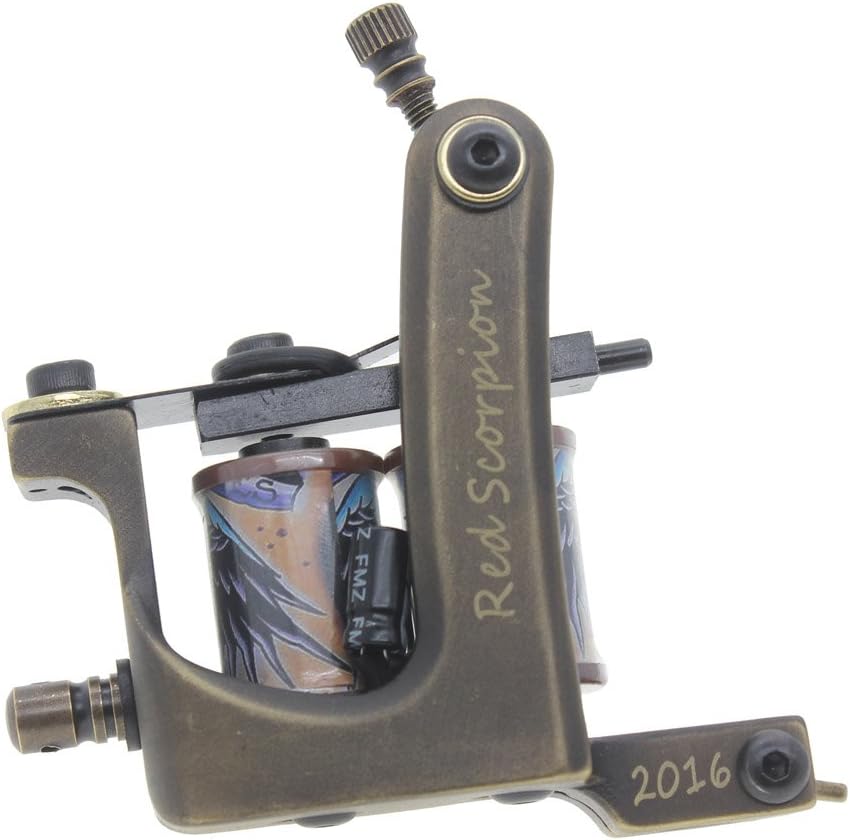 Redscorpion Coil Tattoo Machine Tattoo Gun Brass Frame For liner 8 wrap coils