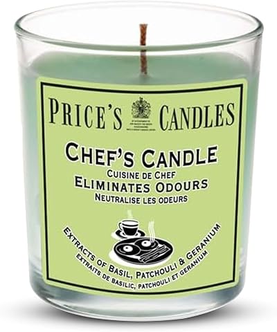 Price's Chef's Jar Candle Odour Eliminating Basil Patchouli Geranium