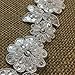 Bridal Lace Trim Alencon Embroidered Corded Sequined Organza Beautiful Floral, 2