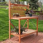 Coral Coast Fir Wood Foldable Potting Bench