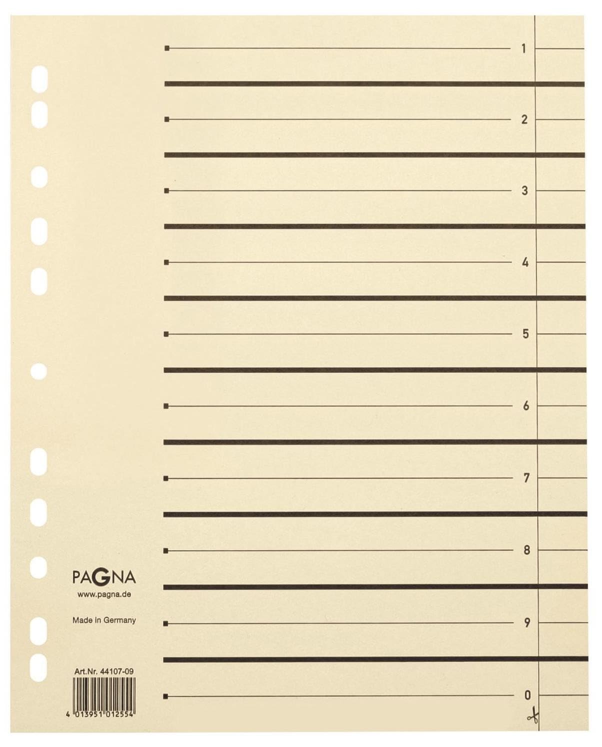 Pagna 44108-09 Divider 300 x 245 x 27 230 g/m2 Chamois Pack of 100