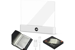 Book Light, Reading Lights for Books in Bed, Rechargeable LED Eye Protection Clear Full Page Light, LED Reading Book Night Li