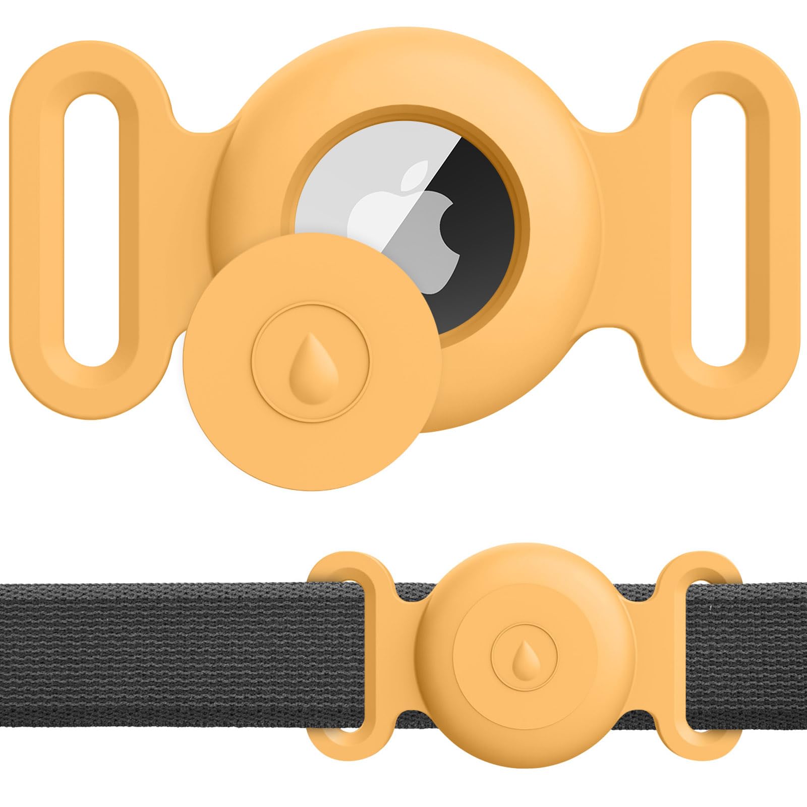 Meliya Airtag Case 1st/2nd for Dog Cat Collar, Waterproof Apple Airtag Protective Holder GPS Tracking Finder for Pet, Silicone Case for Dog Collar Cat Loop Holder Pet Accessories