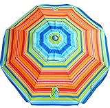 Tommy Bahama RokPack Sand Anchor 7 feet Beach Umbrella with Tilt and Telescoping Pole (Multi)