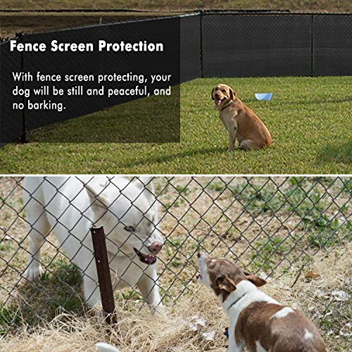 UPGRADE Fence Privacy Screen 6' x 50' Privacy Screen Fence with Heavy Duty Grommets for Visibility Blockage & Home Protection - Black