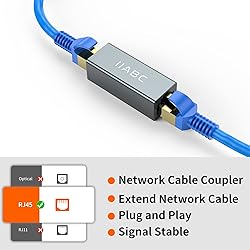 RJ45 Coupler, IIABC Ethernet Coupler 3 Pack, in